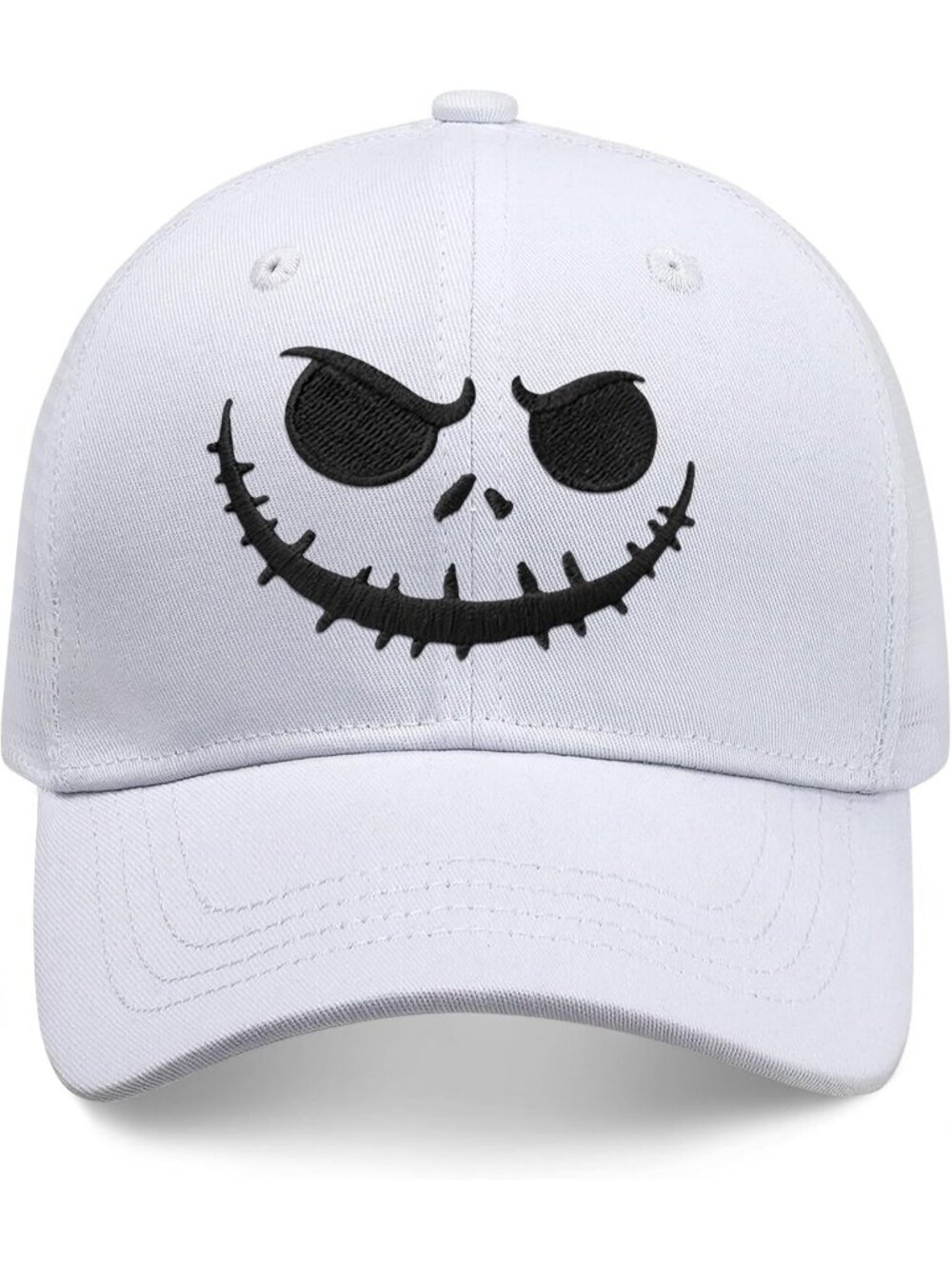 Unisex 04.halloween Hat-02 Spooky Embroidered Adjustable Washable Baseball Cap